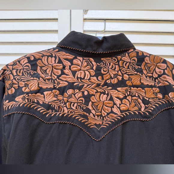 Scully Black Shirt with Brown Embroidery - Picture 7 of 10